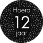 sticker 12 jaar zwart