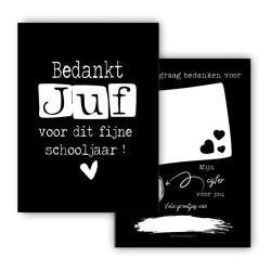 mini kaart fijne schooljaar zwart
