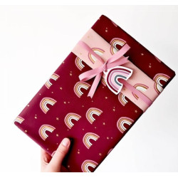 kadopapier regenboog bordeaux