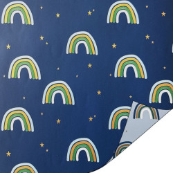 kadopapier regenboog blauw