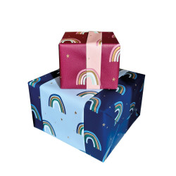 kadopapier regenboog blauw