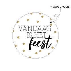 sticker vandaag feest wit