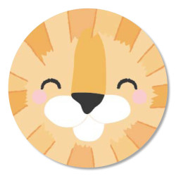 sticker leeuw gezicht