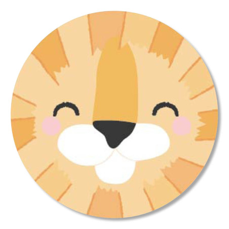 sticker leeuw gezicht