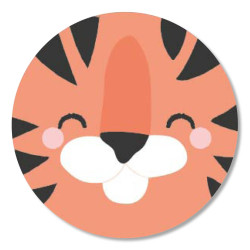 sticker tijger gezicht