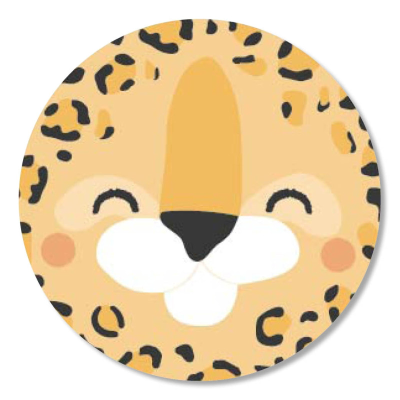 sticker leopard gezicht