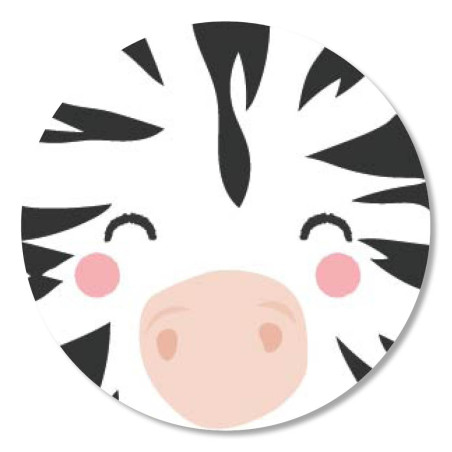 sticker zebra gezicht