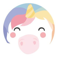 sticker unicorn gezicht