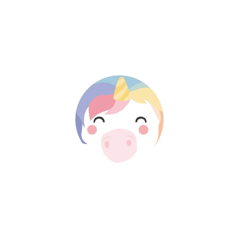 sticker unicorn gezicht
