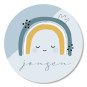 sticker babyjongen regenboog