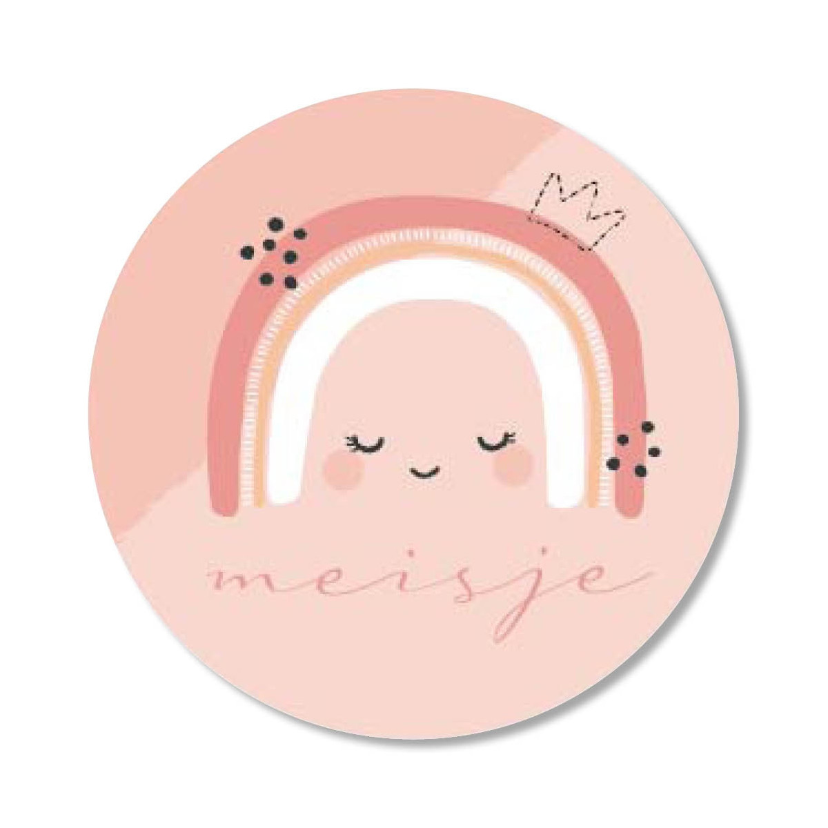 sticker babymeisje regenboog