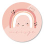 sticker babymeisje regenboog