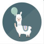 sticker alpaca ballon