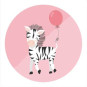 sticker zebra ballon