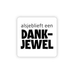 sticker vierkant alsjeblieft dankjewel