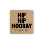 sticker vierkant hip hip hooray