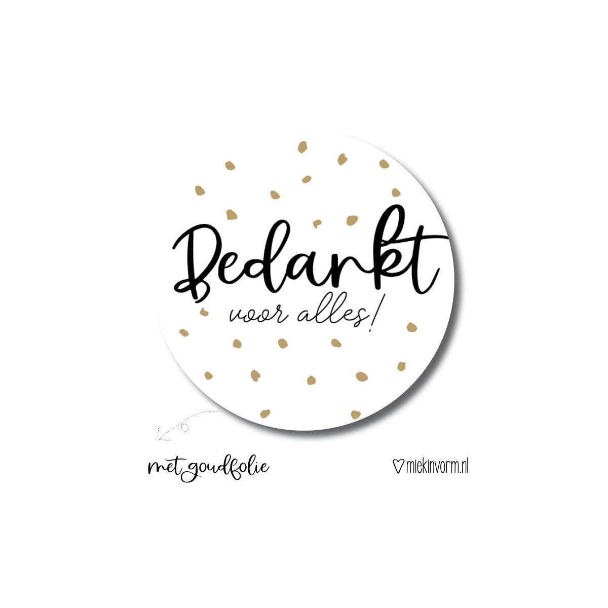 sticker bedankt voor alles