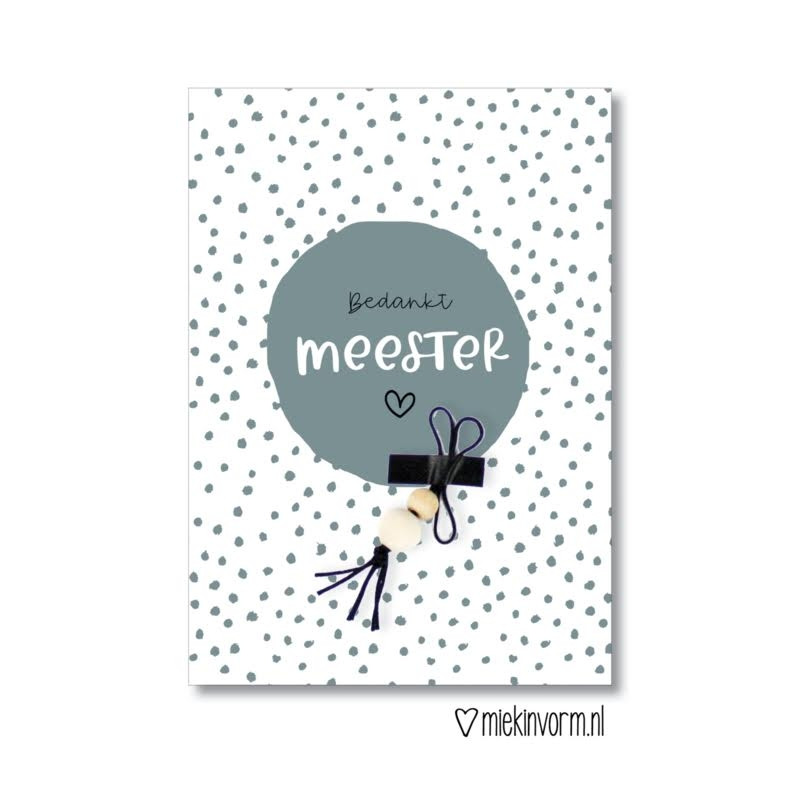bedankt meester gelukspoppetje