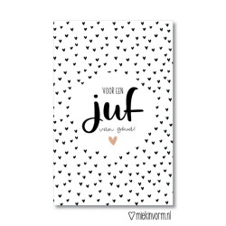 kadolabel voor een juf van goud