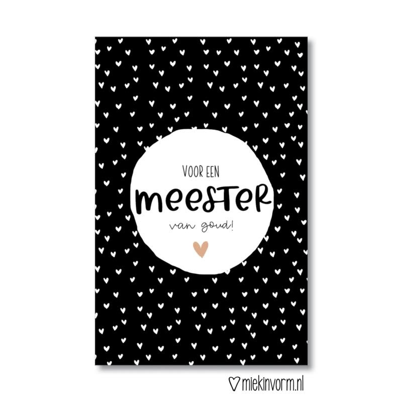 kadolabel voor een meester van goud