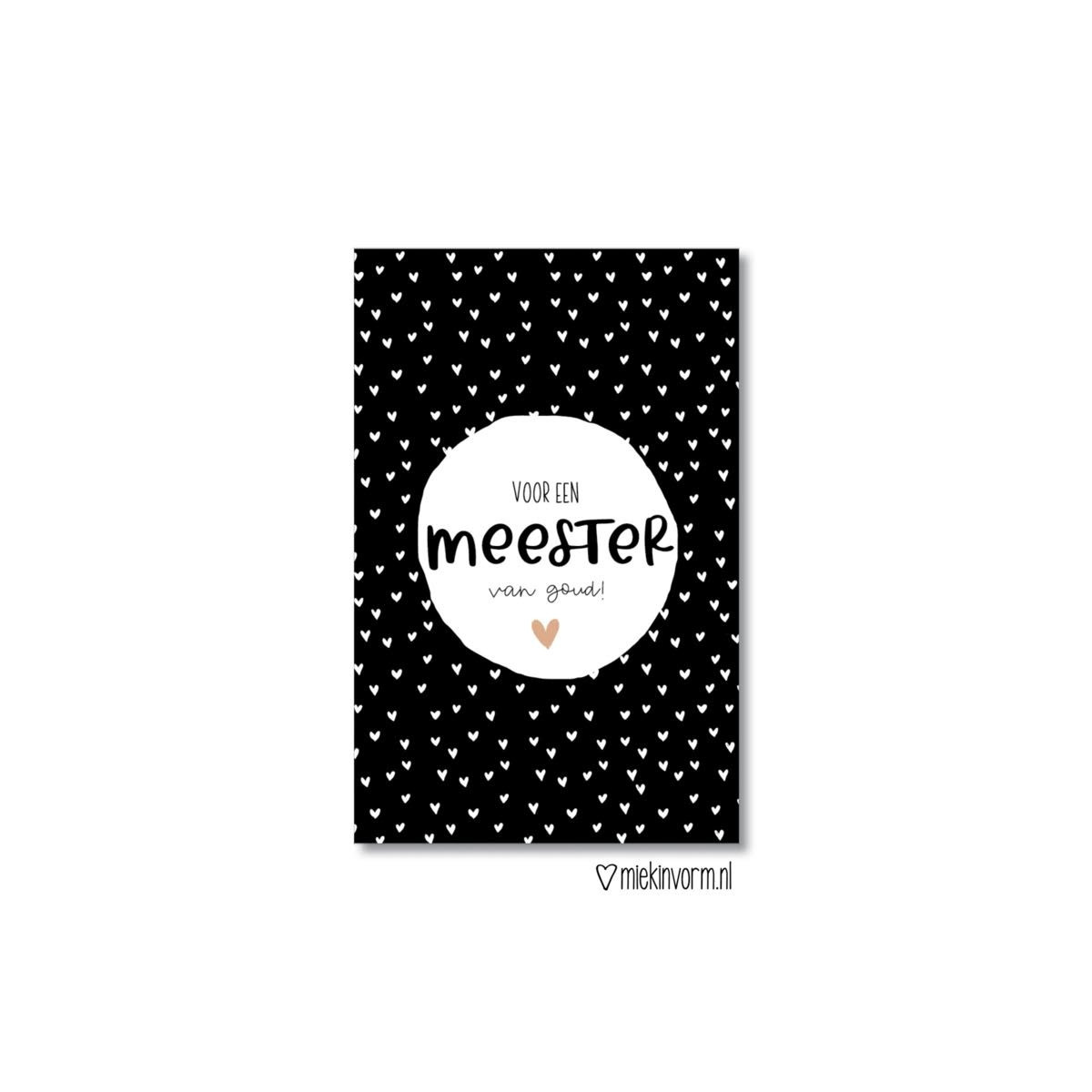 kadolabel voor een meester van goud