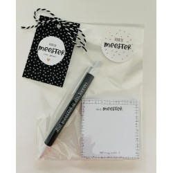 meester kadoset post it