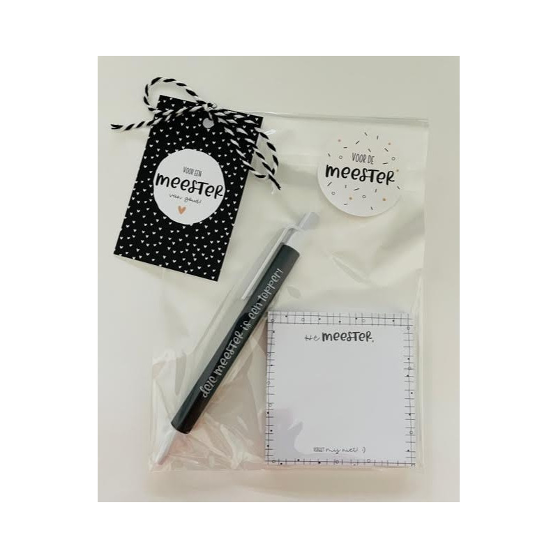 meester kadoset post it