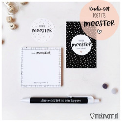 meester kadoset post it