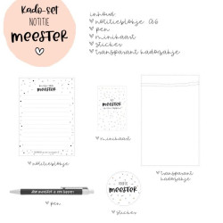 kadoset notitie briefje meester