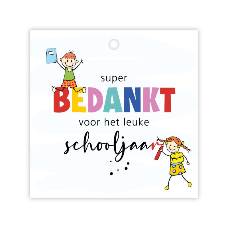 kadokaartje bedankt schooljaar