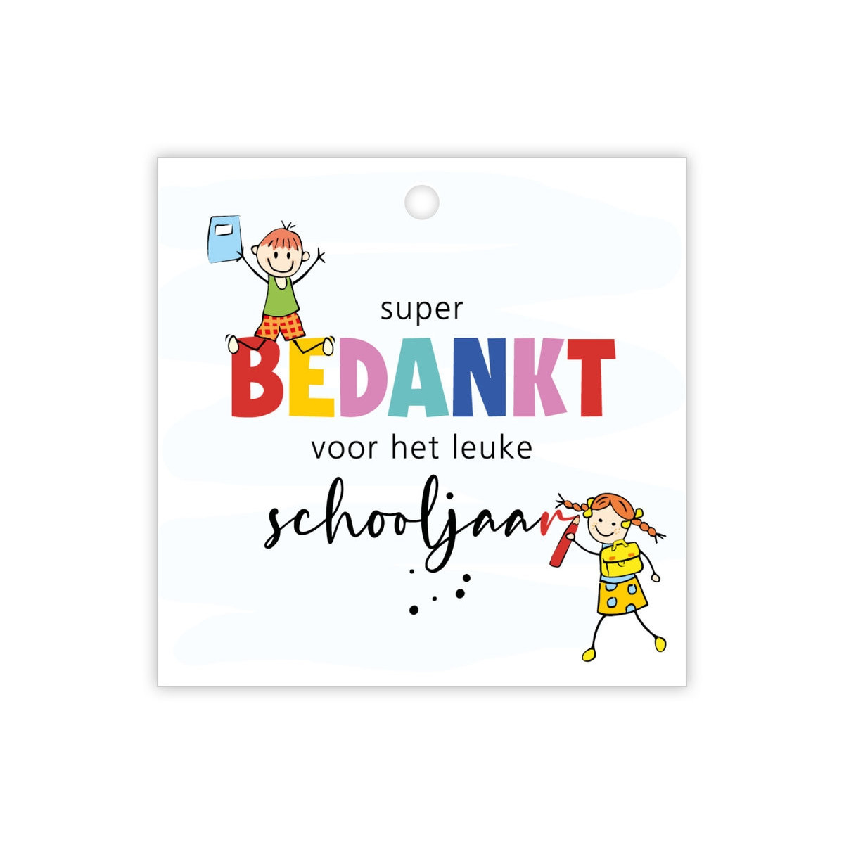 kadokaartje bedankt schooljaar