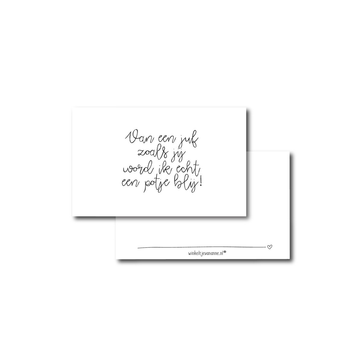 kadolabel potje blij juf