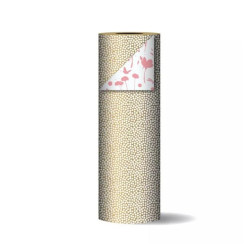 kadopapier spring cubes goud/neonroze