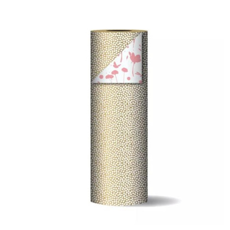 kadopapier spring cubes goud/neonroze