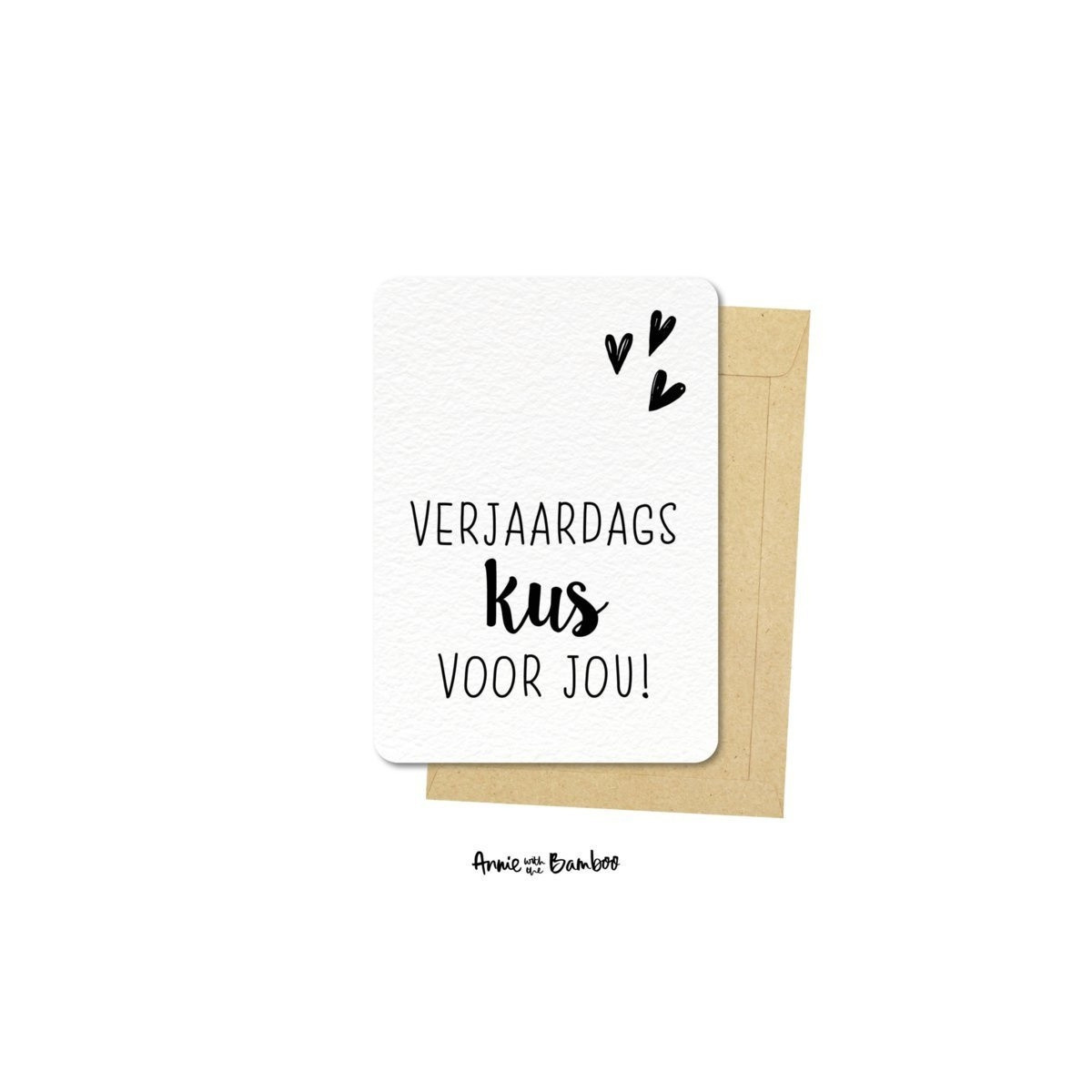 kaart verjaardagskus voor jou