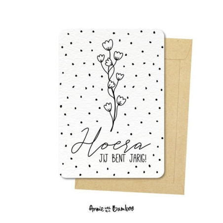 kaart hoera jij bent jarig