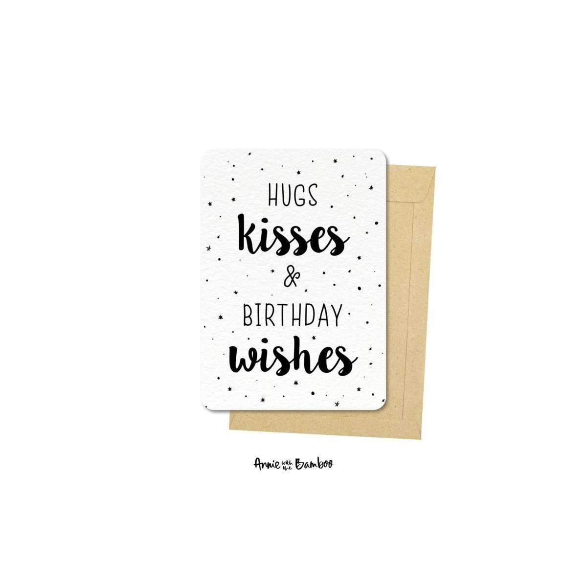 kaart hugs kisses birthday wishes