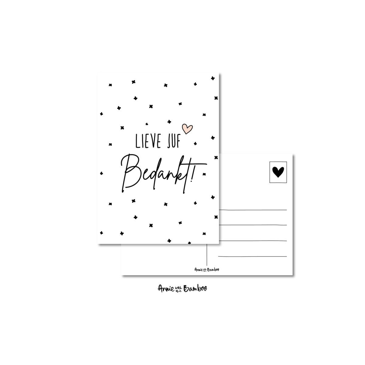 kaart lieve juf bedankt