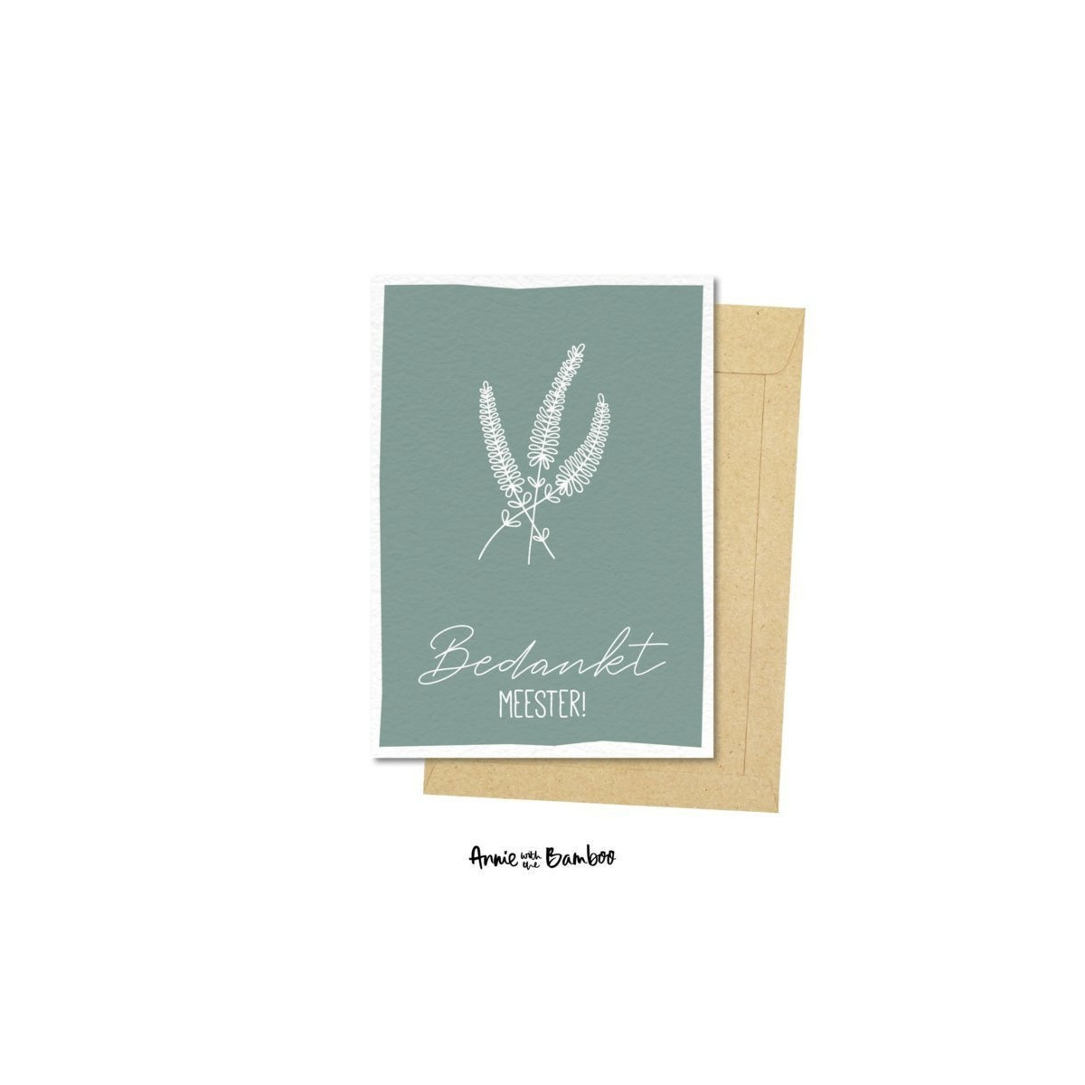 kaart bedankt meester