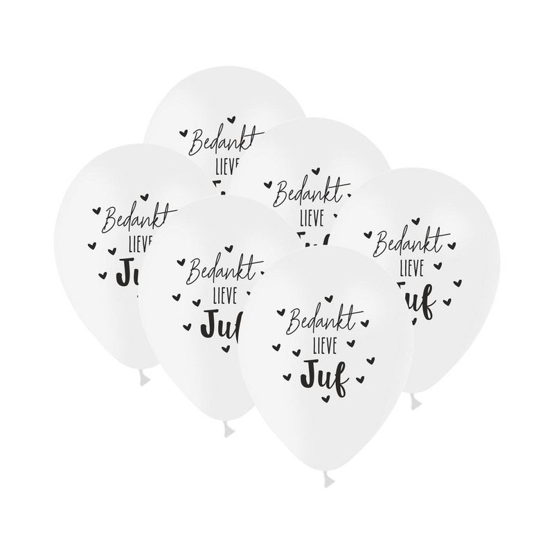 ballon bedankt lieve juf