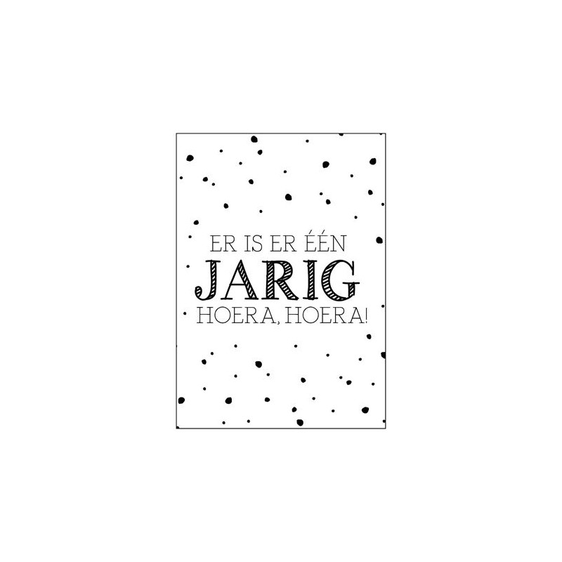 kaart is er een jarig