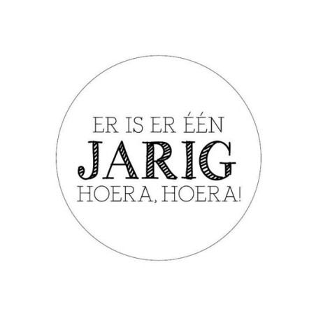 sticker een jarig