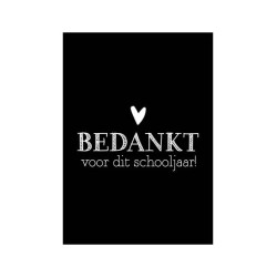 kaart bedankt voor dit schooljaar