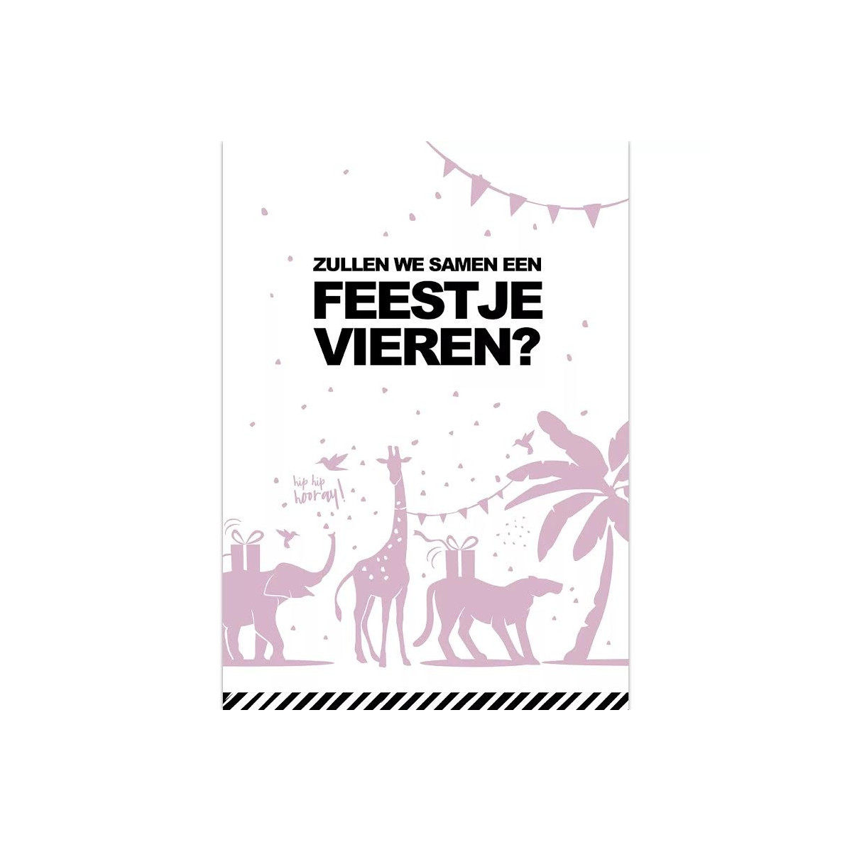 uitnodiging tropical lila