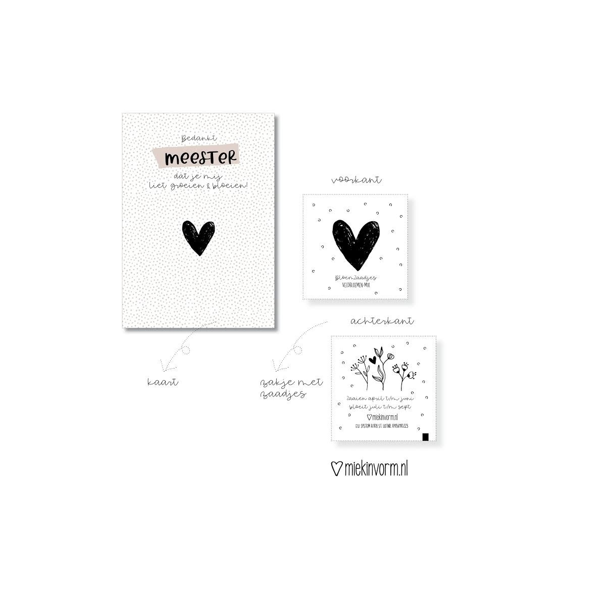 zakje bloemzaadjes meester