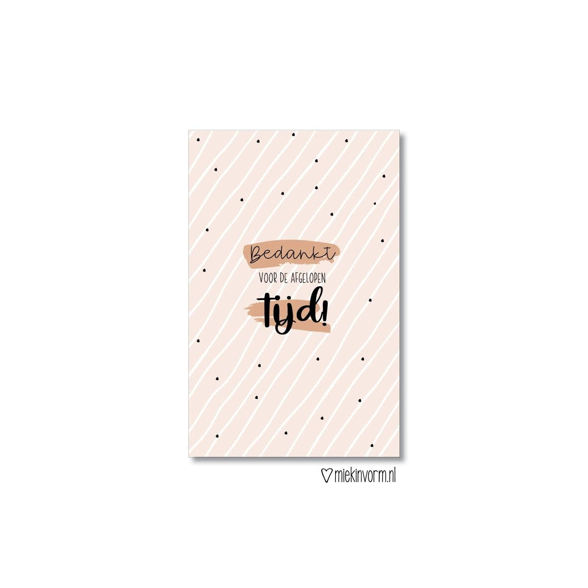kadolabel bedankt afgelopen tijd