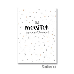 kaart deze meester topper