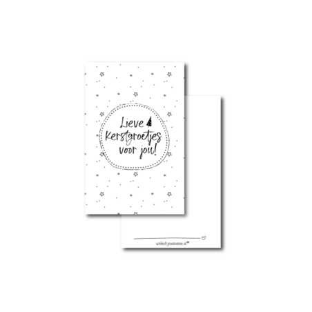 mini kaart lieve kerstgroetjes
