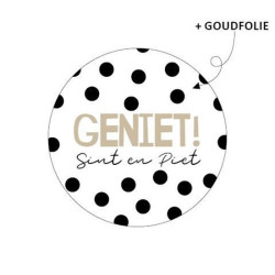 sticker geniet sint en piet