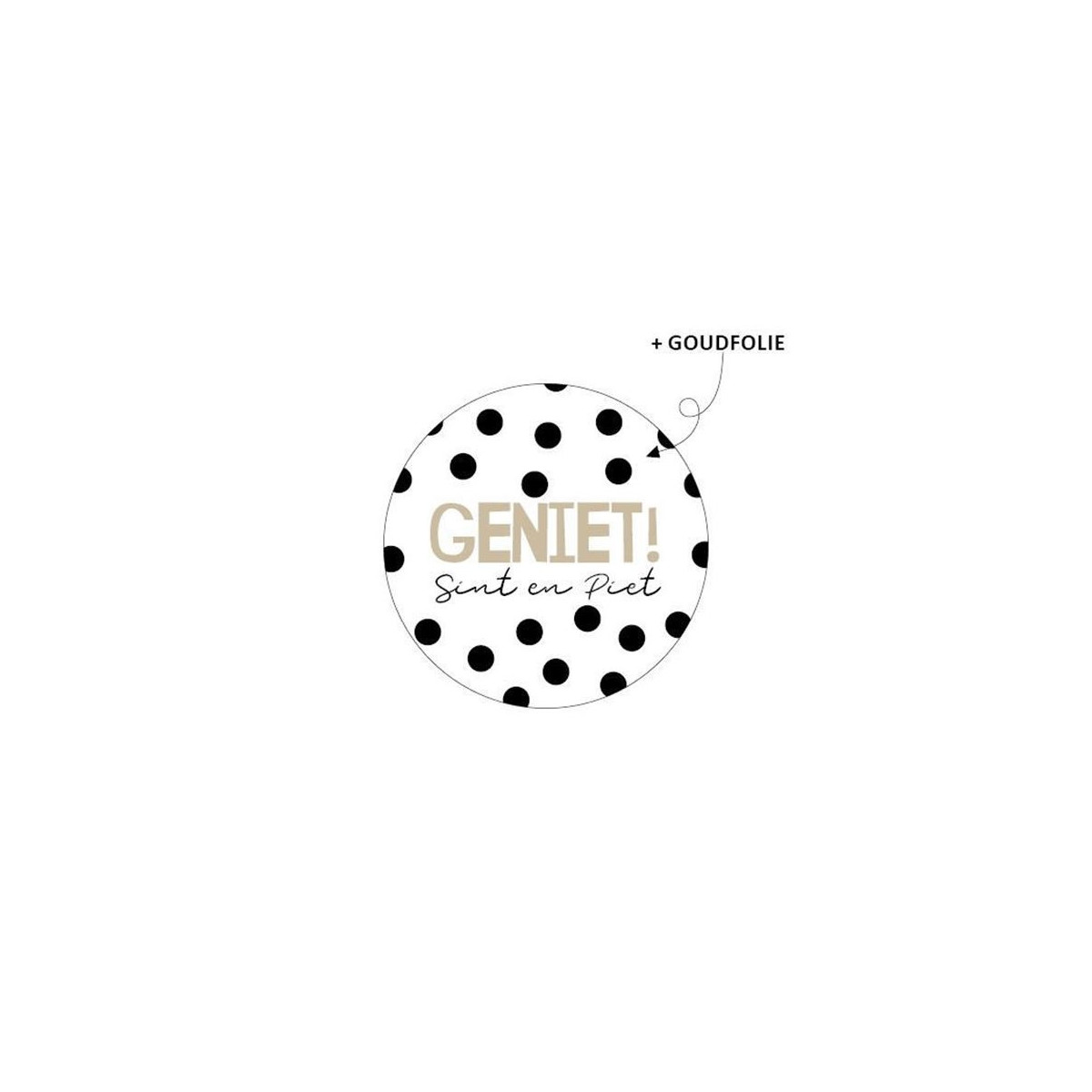 sticker geniet sint en piet